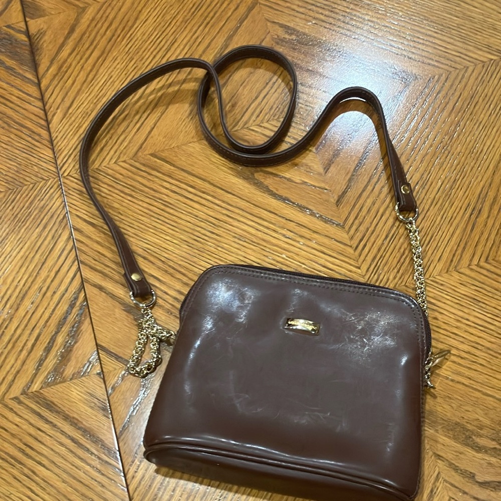 Elegant Brown Leather Crossbody Bag